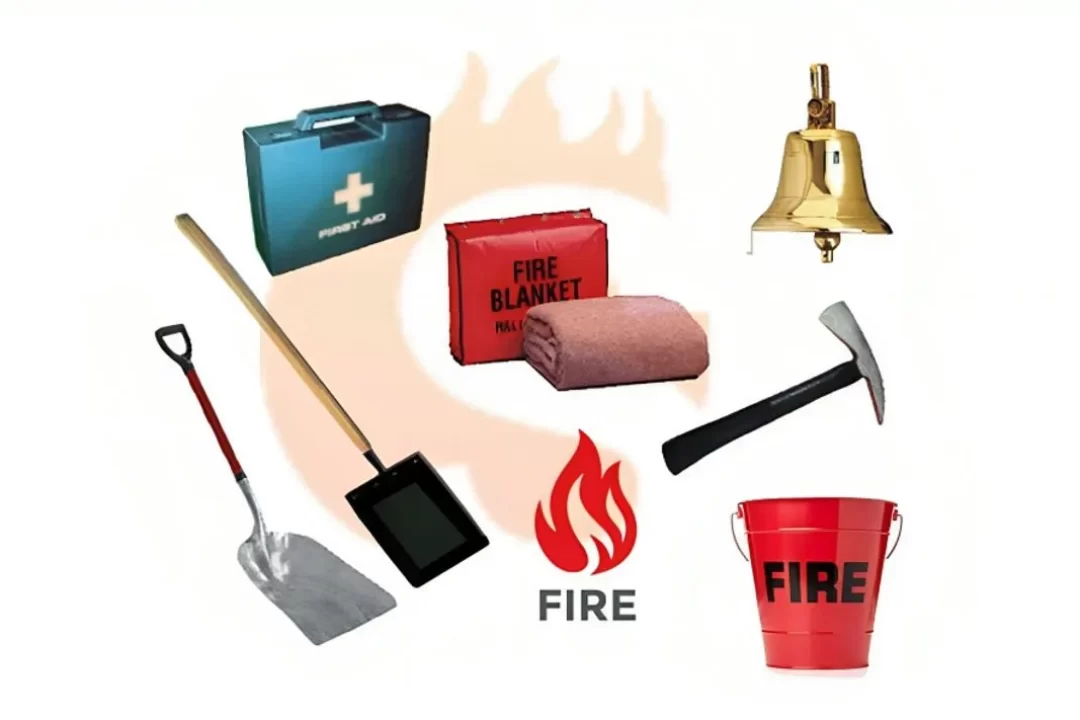 What is the first aid fire fighting equipment?