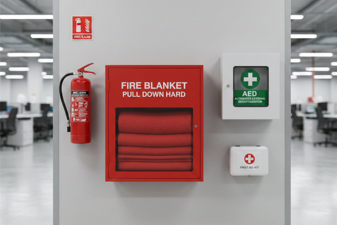 Fire Blankets and Emergency Gear for Safety at Work: Ensuring a Secure Workplace
