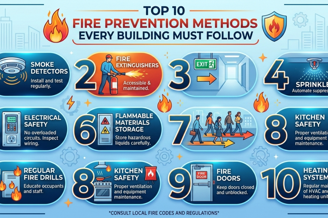 Top 10 Fire Prevention Methods Every Building Must Follow