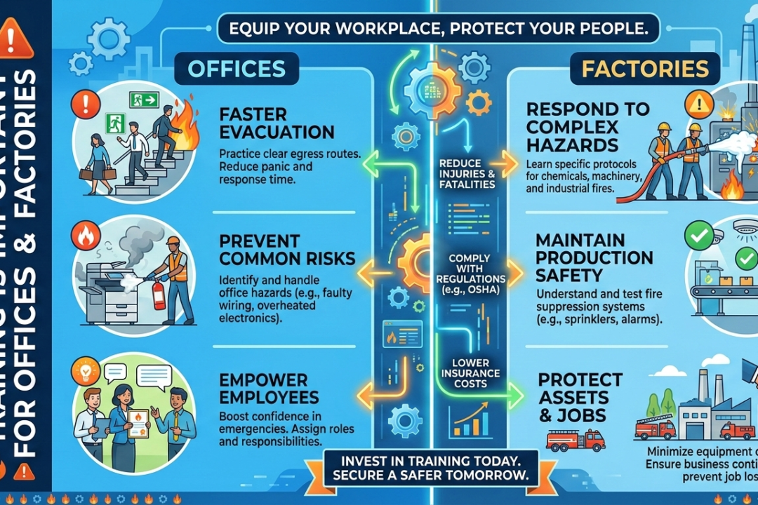 Why Fire Safety Training is Important for Offices and Factories
