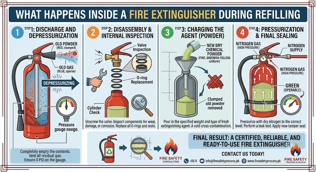 What Happens Inside a Fire Extinguisher During Refilling