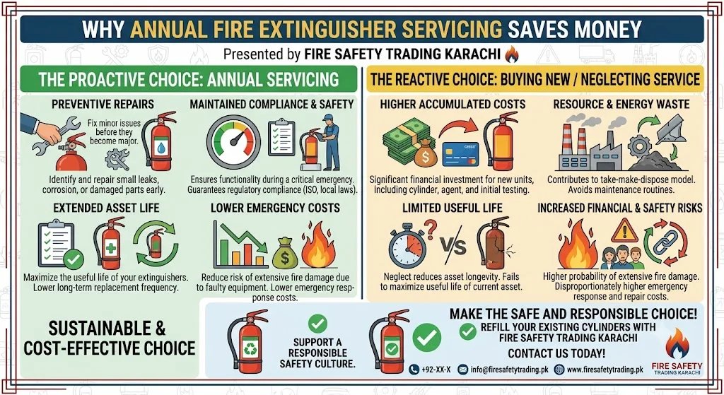 Why Annual Fire Extinguisher Servicing Saves Money