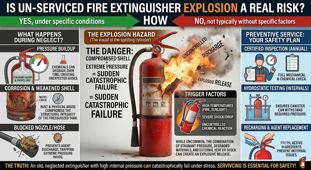 Can Fire Extinguishers Explode If They Are Not Serviced?
