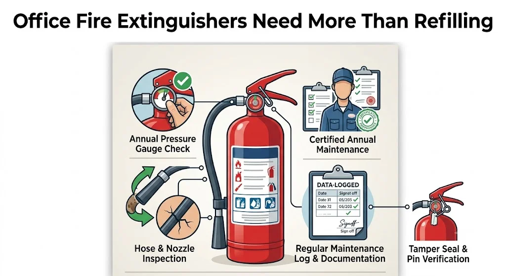 Office Fire Extinguishers Need More Than Refilling