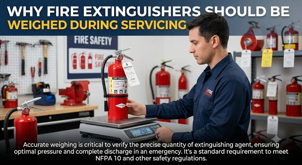 Why Fire Extinguishers Should Be Weighed During Servicing