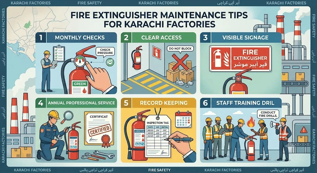 Fire Extinguisher Maintenance Tips for Karachi Factories