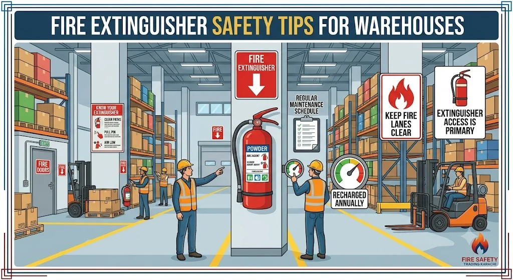 Fire Extinguisher Safety Tips for Warehouses in Karachi